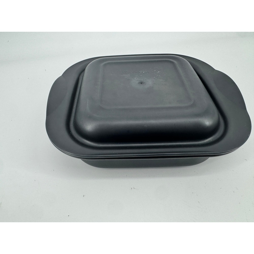 Tupperware UltraPro 2L Square Casserole Pan Black‎ 2 Qt Oven Microwave 3657A-2